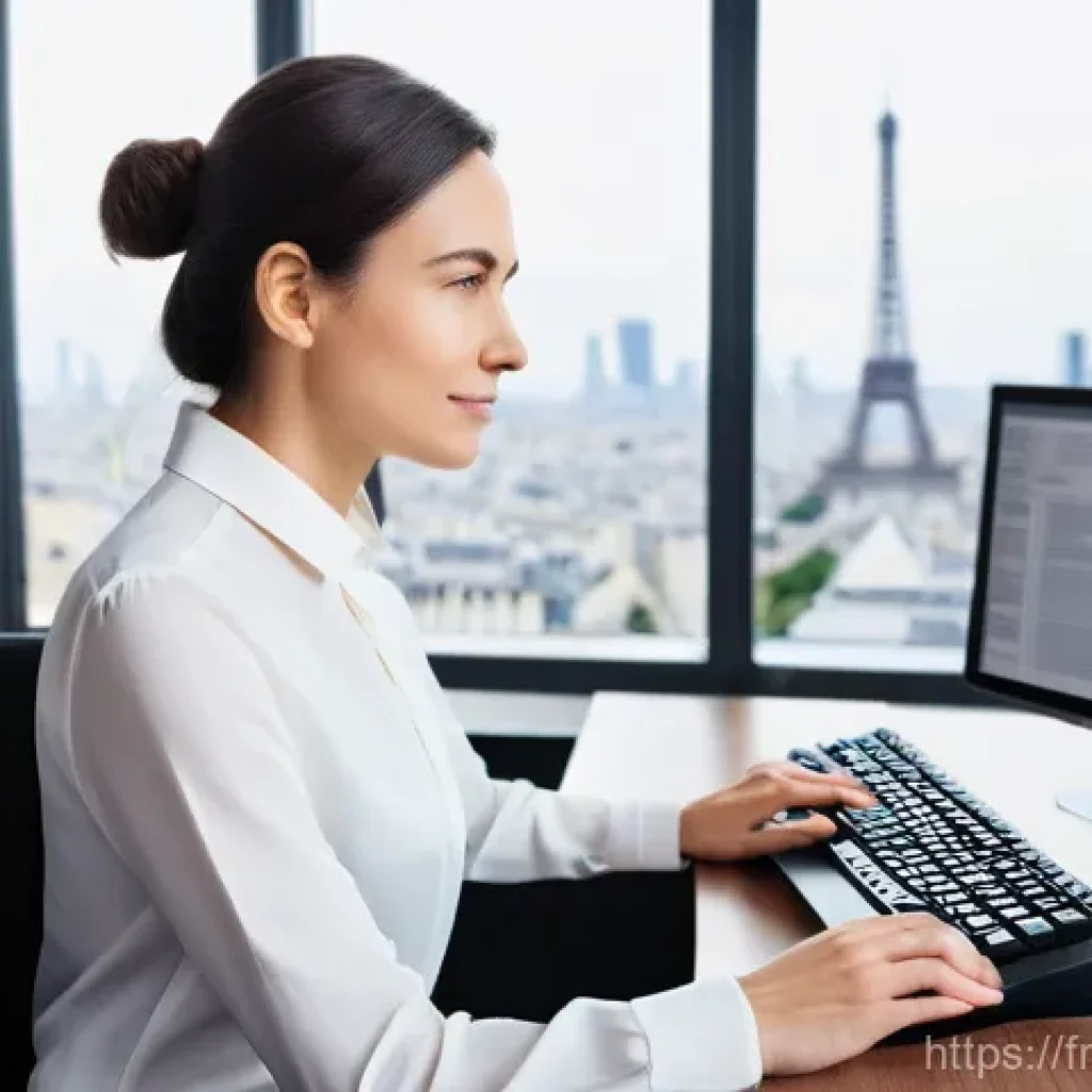 번역사 자격증 추천 - **Prompt:** A focused, professional female translator, in her late 30s, with a serious but approacha...