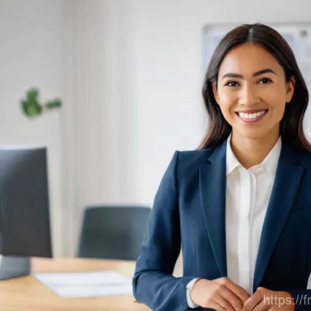 번역사 자격증 비용과 투자 가치 - **Prompt:** A confident female professional translator in her late 30s, dressed in chic, tailored bu...