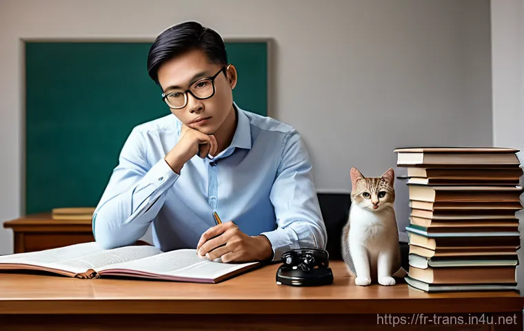 번역사 자격증 준비의 시작점 - **Prompt:** A highly professional female translator in her late 30s, exuding confidence and elegance...