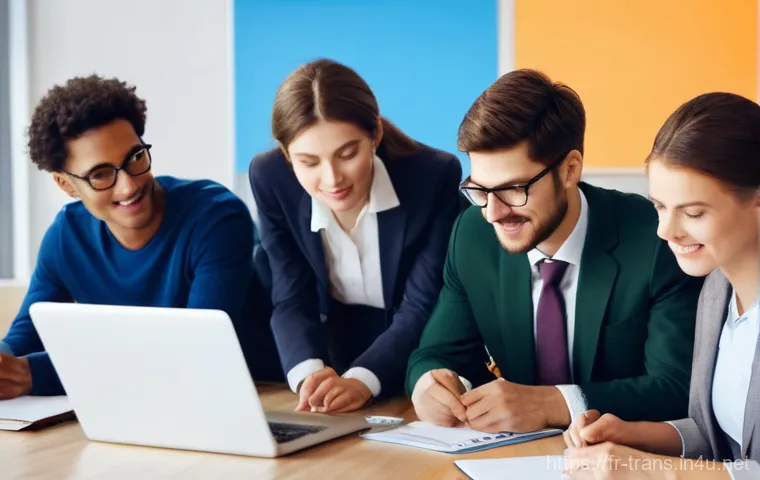 번역사 실기시험 대비를 위한 스터디 그룹 - Here are three detailed image generation prompts in English, designed to adhere to all specified gui...